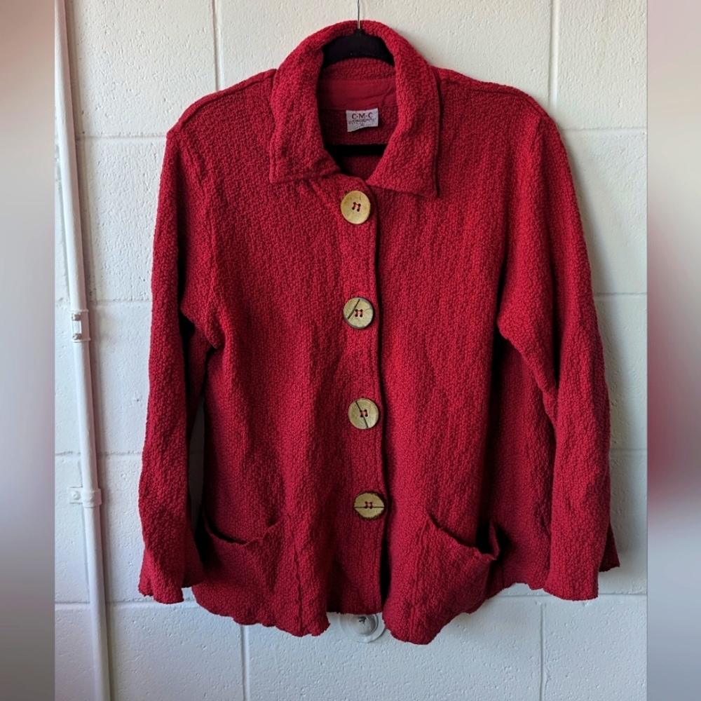 Vintage Coconut button sweater - L